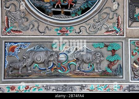 Dettaglio Del Tempio Cinese Di Toi Shan Wui Kwun A George Town In Malesia Foto Stock