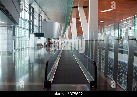 05.06.2019, Doha, Qatar - Vista interna del nuovo Aeroporto Internazionale di Hamad. [traduzione automatica] Foto Stock