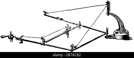 DISEGNO PANTOGRAFO - Pantographe- Pantograph Drawing - Incisione Originale  1700 