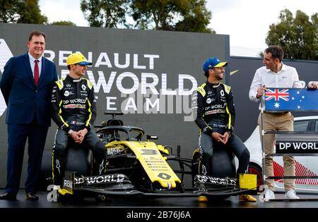 Esteban OCON (fra) e Daniel Ricciardo (AUS) Foto Stock