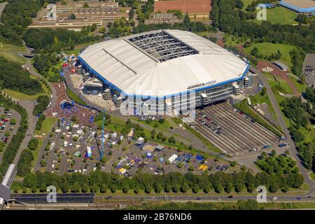 , evento alla Veltings Arena di Gelsenkirchen, 12.08.2012, vista aerea, Germania, Renania settentrionale-Vestfalia, Ruhr Area, Gelsenkirchen Foto Stock