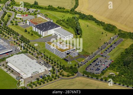 , business Park Olfetal in Ahlen, 12.07.2012, vista aerea, Germania, Nord Reno-Westfalia, Ahlen Foto Stock