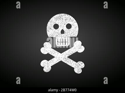 illustrazione del simbolo del vettore isolato con flag pirata Illustrazione Vettoriale