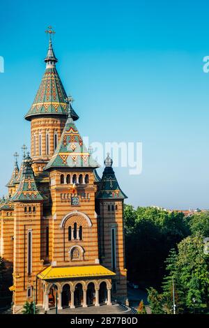 Metropolita ortodosso cattedrale in Timisoara, Romania Foto Stock