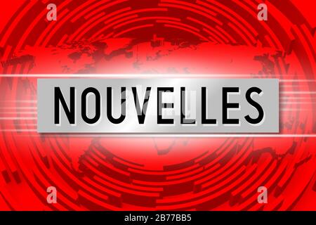Ultime notizie - Nouvelles (francese)/ Notizie (inglese) Foto Stock