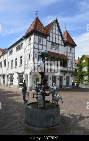 Edificio nel centro storico di Lemgo, Germania Foto Stock