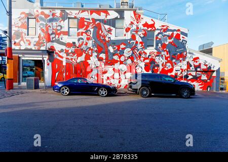 Street Art, Chapel Street, South Yarra, Victoria, Australia Foto Stock