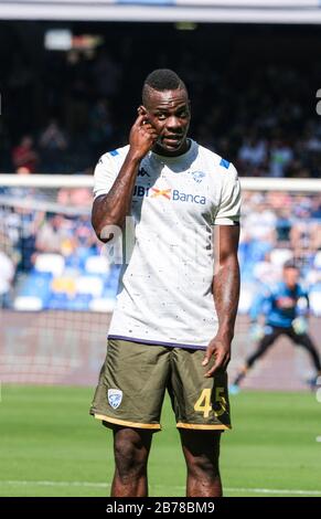 1 gennaio 2020, Napoli, Italia: Napoli, Italia, , 01 gennaio 2020, MARIO BALOTELLI (BRESCIA) durante - Credit: LM/Marco Iorio (Credit Image: © Marco Iorio/LPS via ZUMA Wire) Foto Stock