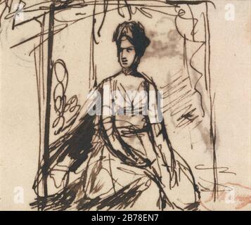 George Romney - Donna Seduta, Forse La Signora Harris Foto Stock