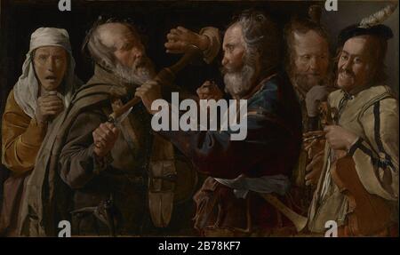 Georges de la Tour - il Brawl Dei Musicisti (circa 1625). Foto Stock