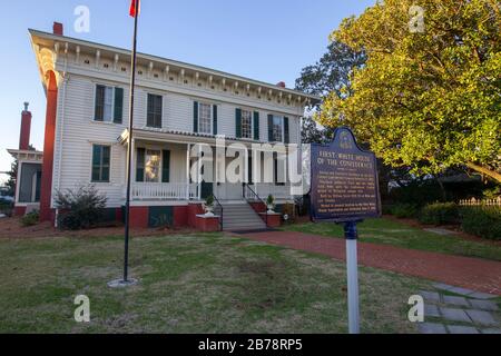 La prima Casa Bianca della Confederazione mentre la capitale degli Stati Confederati d'America era a Montgomery, Alabama. Foto Stock