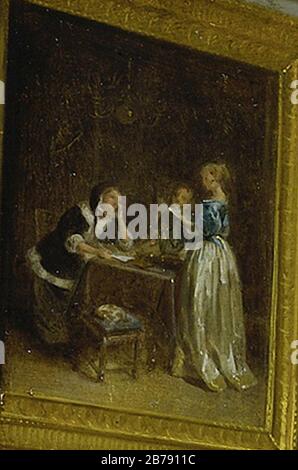 Gerard Ter Borch - La Lettera - Dettaglio Di De Kunstgalerij Van Jan Gildemeester Jansz Foto Stock