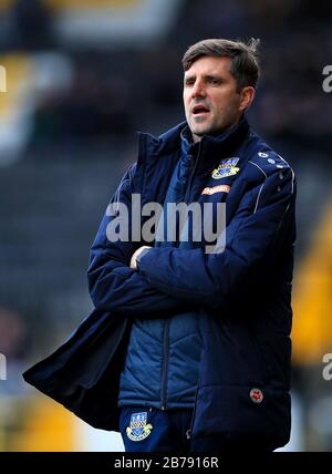 Il manager di Eastleigh ben Strivens durante la partita della Vanarama National League a Meadow Lane, Nottingham. Foto Stock