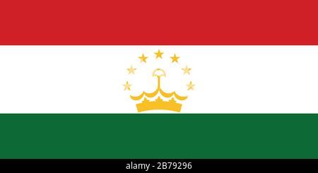 Bandiera del Tagikistan - Tajik flag standard ratio - modalità colore RGB vero Foto Stock