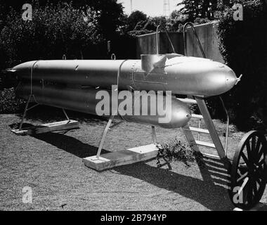 Siluro umano di tipo Neger tedesco al Mare Island Naval Shipyard nel giugno 1957. Foto Stock