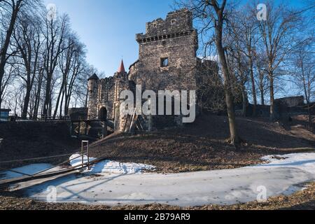 Castello Grodziec, Polonia. Una delle rotte europee dei Castelli e dei palazzi. Foto Stock