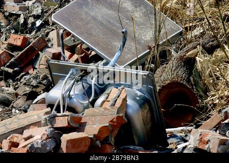 Affondare dalla casa dall'uragano Katrina. Foto Stock