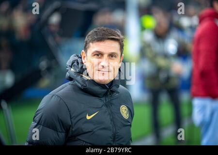 Italia, Italia. Javier 2020 zanetti (vice presidente inter) durante il calcio italiano Serie A stagione 2019/20, serie italiana una partita di calcio in italia, Italia, Gennaio 01 2020 Credit: Independent Photo Agency/Alamy Live News Foto Stock