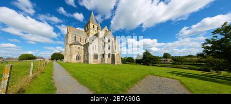 Cerisy la Foret chiesa abbaziale in Normandia, Francia. Foto Stock