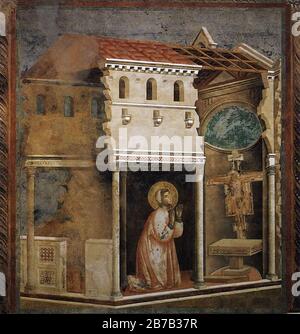 Giotto di Bondone - leggenda di San Francesco - 4. Miracolo del Crocifisso Foto Stock