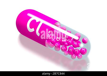 Concetto minerale - Cl - cloro Foto Stock