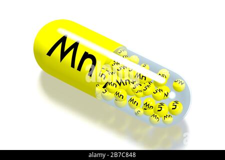 Concetto minerale - Mn - manganese Foto Stock