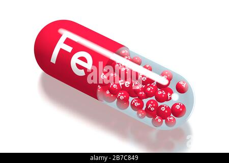 Concetto minerale - Fe - ferro Foto Stock