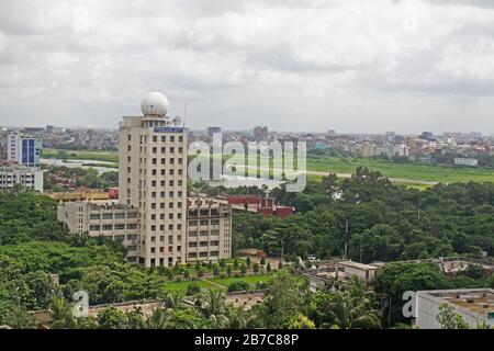 BirdsEye visione del Dipartimento meteorologico del Bangladesh-BMD. L'organizzazione sta svolgendo un ruolo vitale nella previsione del tempo durante la calamità naturale. Foto Stock