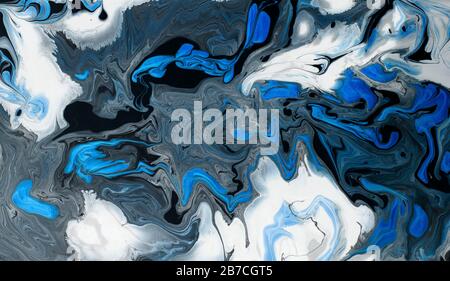 Sfondo con struttura in marmo bianco, grigio, nero e blu Foto Stock