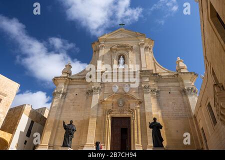 Cattedrale dell'Assunzione della Beata Vergine Maria al Cielo a Cittadella di Victoria a Gozo, Malta Foto Stock
