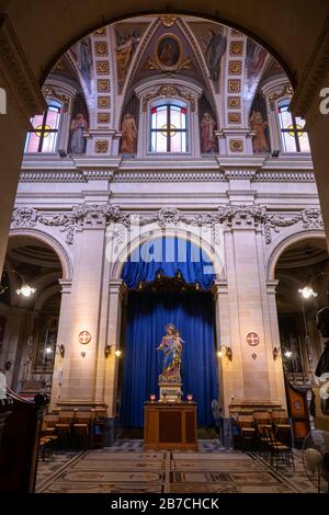 Cattedrale dell'Assunzione della Beata Vergine Maria in Paradiso interno a Cittadella di Victoria a Gozo, Malta Foto Stock