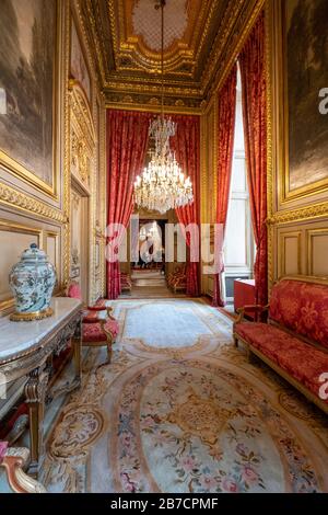 Appartamenti Napoleone III al museo del Louvre a Parigi, Francia, Europa Foto Stock