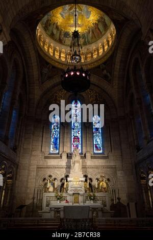 Basilique du Sacre Coeur aka Basilica del Sacro cuore di Parigi a Parigi, Francia, Europa Foto Stock