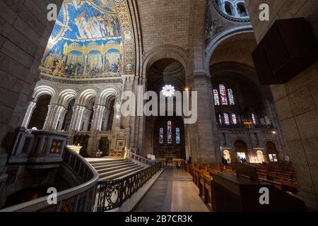 Basilique du Sacre Coeur aka Basilica del Sacro cuore di Parigi a Parigi, Francia, Europa Foto Stock