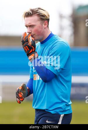 DaN Confrey di Concord Rangers durante il Vanarama National League South Match tra Concord Rangers e Tonbridge Angels a Thames Road, Canvey È Foto Stock
