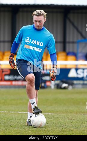 DaN Confrey di Concord Rangers durante il Vanarama National League South Match tra Concord Rangers e Tonbridge Angels a Thames Road, Canvey È Foto Stock