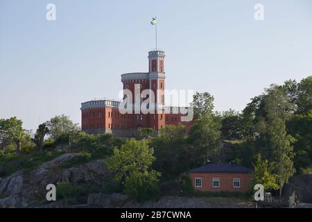 Piccola cittadella (chiamata Kastellet) situata sull'isolotto Kastellholmen nel centro di Stoccolma, Svezia Foto Stock