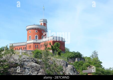 Piccolo castello (chiamato Kastellet) sull'isola di Kastellholmen, Stoccolma, Svezia Foto Stock