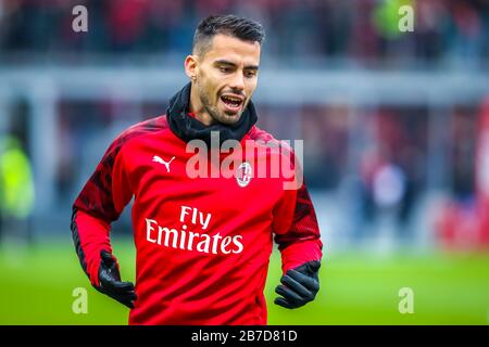 Jesus Suso di AC Milan durante il calcio italiano Serie A stagione 2019/20 di AC Milan - Photo credit Fabrizio Carabelli /LM/ Foto Stock