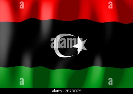 Lybia - bandiera Foto Stock