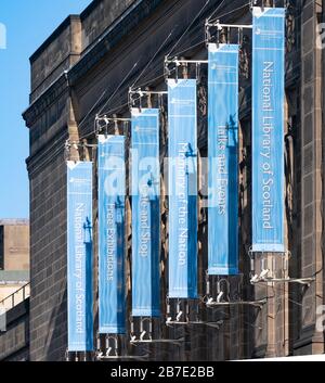 Vista esterna della National Library of Scotland, Edinburgh, UK Foto Stock