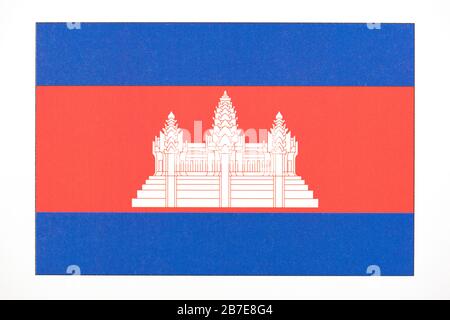 Bandiera Nazionale della Cambogia. Foto Stock