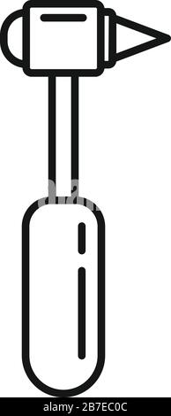 Icona del martello medico manuale. Contorno medico martello vettore icona per web design isolato su sfondo bianco Illustrazione Vettoriale
