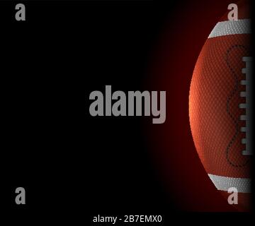 Banner American Football Ball Illustrazione Vettoriale