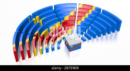 Elezioni del Parlamento in Congo - rendering 3D Foto Stock