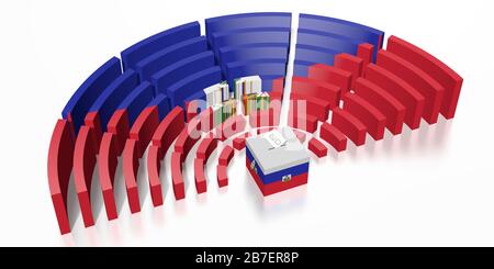 Elezioni del Parlamento ad Haiti - rendering 3D Foto Stock