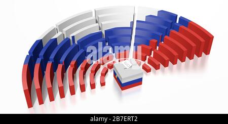 Elezioni del Parlamento in Russia - rendering 3D Foto Stock