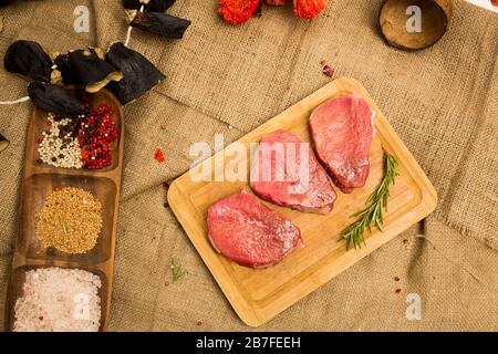 Bistecche al Butcher Shop foto stock Foto Stock