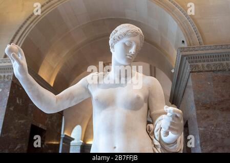 Scultura Venere d'Arles al Museo del Louvre di Parigi, Francia, Europa Foto Stock
