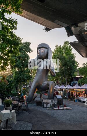 TriStar Jet al mercato notturno e artistico di Changchui a Bangkok, Thailandia Foto Stock